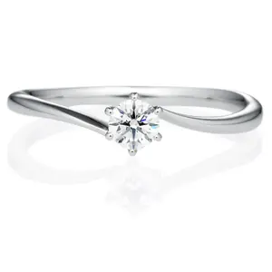 PT900プラチナウェーブラインソリティアリングfor 0.2ct
