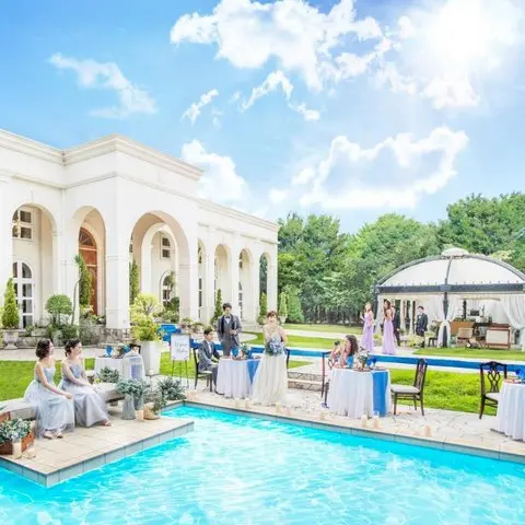 7 18 日 8 30 22 00 1件目の見学でドレス23万円off プール付ガーデン演出体験 フレンチ試食 アーセンティア迎賓館 柏 みんなのウェディング