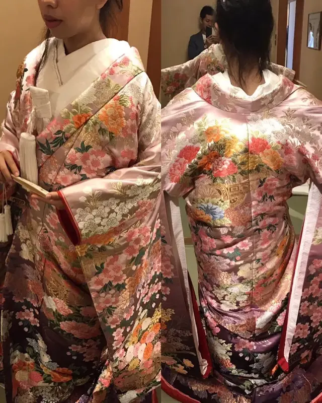 色打掛11 桃から紫へのぼかし お... - 結婚式準備レポ【みんなの 