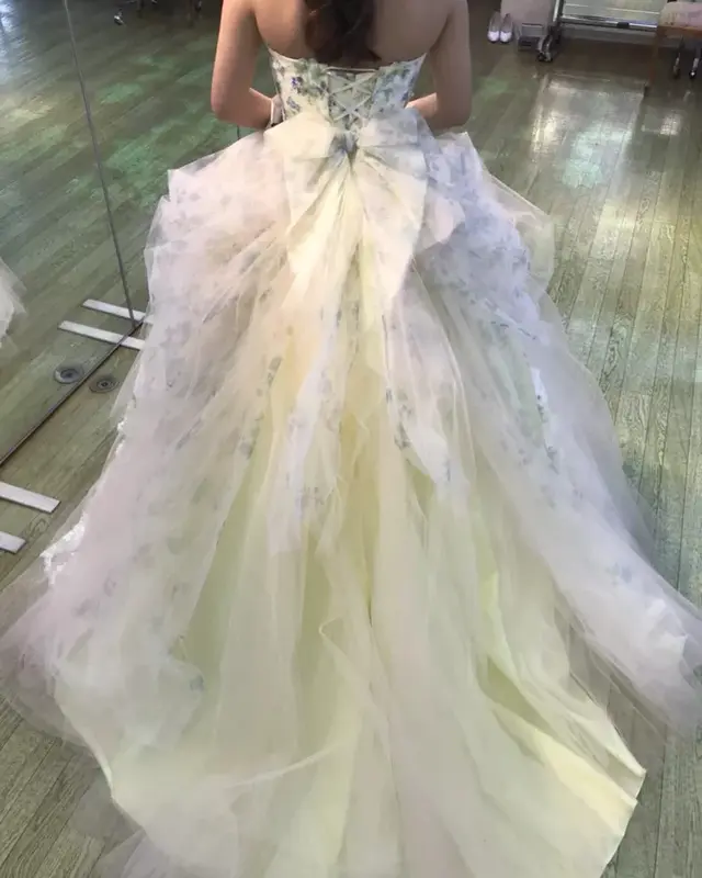 ウエディングドレス カラードレス　前撮り 後撮り ウエディングドレス 結婚式 挙式 カラードレス 挙式 前撮り 2次