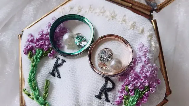 刺繍リングピロー マライカの小物ケ - 結婚式準備レポ【みんなのウェディング】