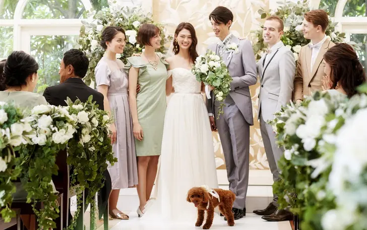 ペットウェディングも対応＊愛犬と一緒に「リングドック」や「証人ならぬ証犬」などアットホームな演出を楽しむことも！