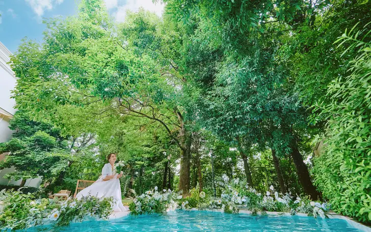 「ゲストとリラックスした時間を過ごしたい」という花嫁は、緑豊かなガーデンを舞台にした演出を上手く取り入れまししょう