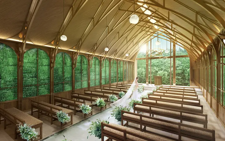 厳かな雰囲気での教会式も、おふたりらしいオリジナリティある人前式も思い通りに。