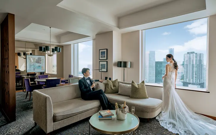 挙式日前後でふたりとゲストの宿泊が可能！落ち着いた心で当日を迎えられ結婚式の余韻を楽しむことができる