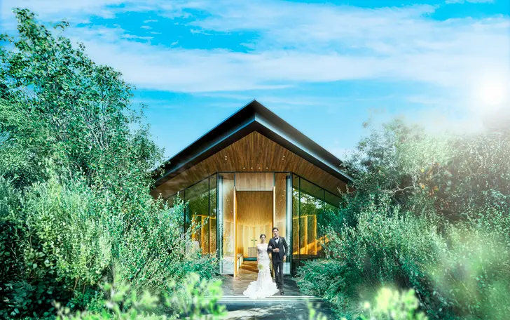 心地よい緑と陽光に見守られたウェディング空間が生まれ変わる※写真は完成予想図です。