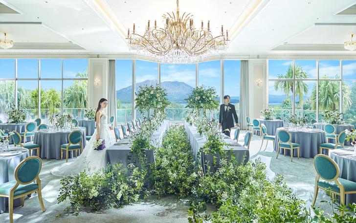 ［The ELEGANCE］幅26メートルものパノラマウインドウから望む 圧巻の桜島ビューが何よりのおもてなしに