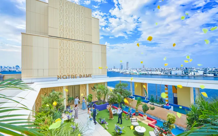 ユニバーサルシティ駅徒歩2分とアクセス便利な場所でありながら、この開放感を味わえるのが嬉しい