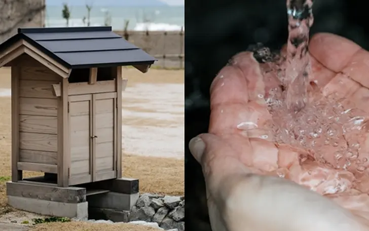 庭園には名峰・大山の恵みである雪解け水が湧き出る水源が。
「神の水」と名付けたこの水を料理にも使用しています。
