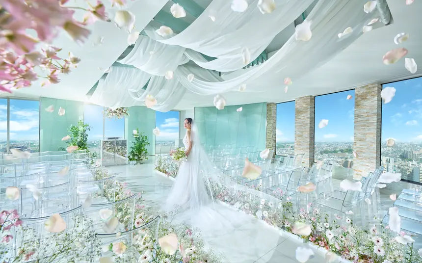 一枚のハギレから様　ホワイトスカイヴェール SAKURA SKY PALACE（サクラ スカイ パレス）/ ベルヴィグループで結婚