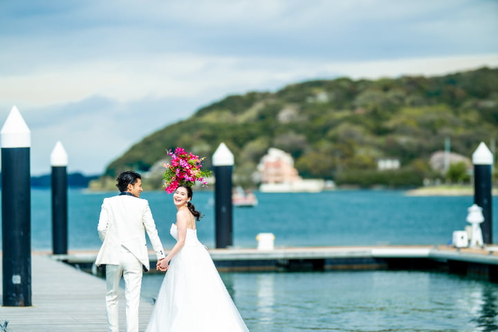 浜名湖の絶景を背景に、どこを切り取っても絵になる結婚式
