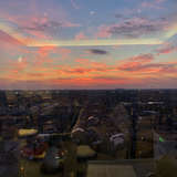 日が落ちる時の披露宴会場からの景色