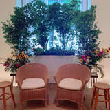 高砂席。椅子やテーブルは持ち込みました。