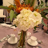 会場装花、好みどおりにして頂けました