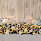 夏らしい装花にしてもらいました