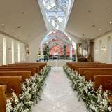 チャペルから見える紅葉が綺麗でした。