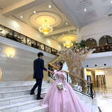 ディズニーホテルを感じさせる大階段です。