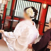 白無垢、衣装室でお借りした髪飾り