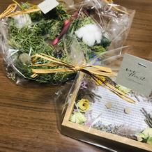 リングピローとリースを貰いました