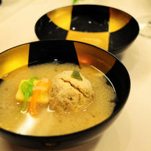 お味噌汁！白身のすり身が好評でした
