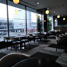 ゲストが待合で使用するカフェ