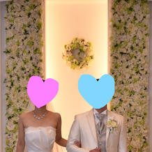 人前式のため十字架をお花に変更