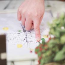 受け付けで指スタンプを押してもらいました