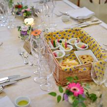 ガーデンウェディング感を更に演出する前菜