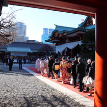 日枝神社での挙式の様子