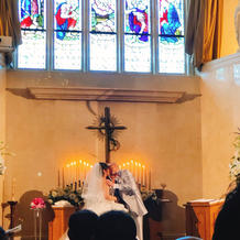 大きなステンドグラスがとても良かったです