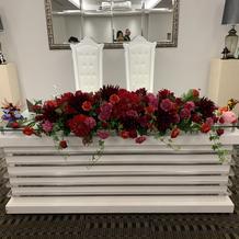 当日の新郎新婦席