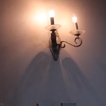 ロウソクの影が天使のシルエットです