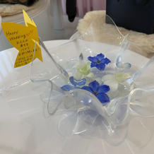 当日　控室　花＆メッセージ