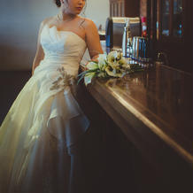 ウエディングドレス前