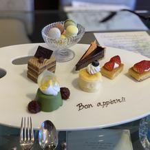 試食のデザート