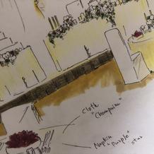 会場装花のイメージを絵にして頂きました