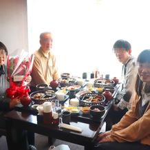 メルパルクのレストランでお祝い