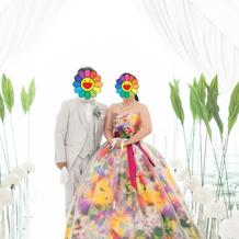 タキシード カラードレス