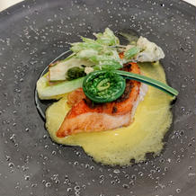 メインの魚料理