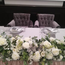 新郎新婦席は一段と華やか