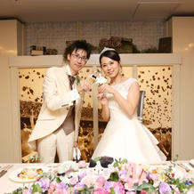 乾杯グラスも装飾した