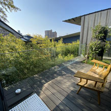 テラスからの朝の眺め