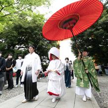 追加費用で朱傘をさしてもらえます