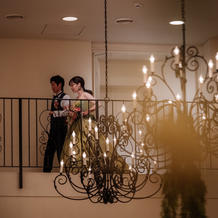 お色直し後に2階から入場