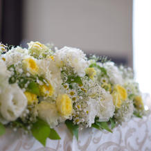 新郎新婦席装花