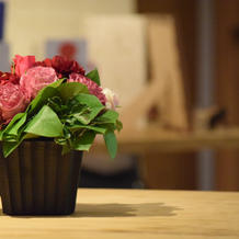 ゲストテーブル装花　自作