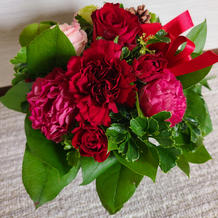 ゲストテーブル装花　自作