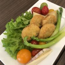 地元野菜とコロッケ