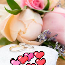 手作りのリングピロー