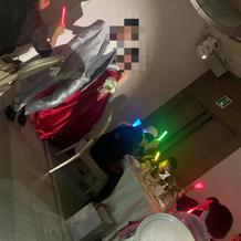 ペンライトを使ったドレスの色あてクイズ